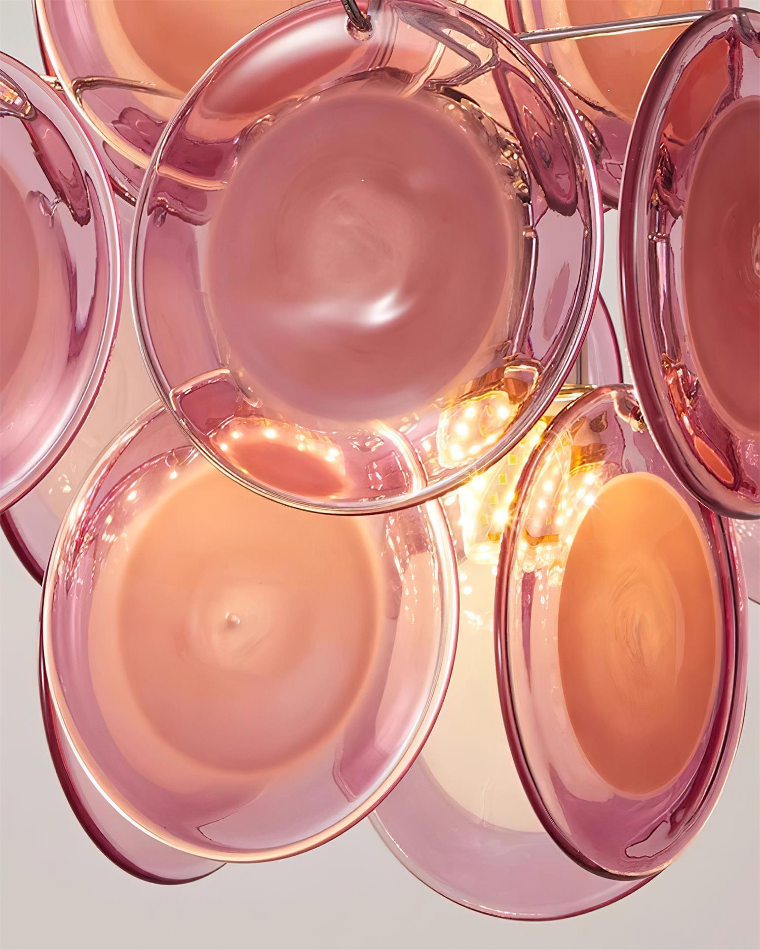 Luniva Lampe Pendante Groupes de Verre Rosé - Neutralighting