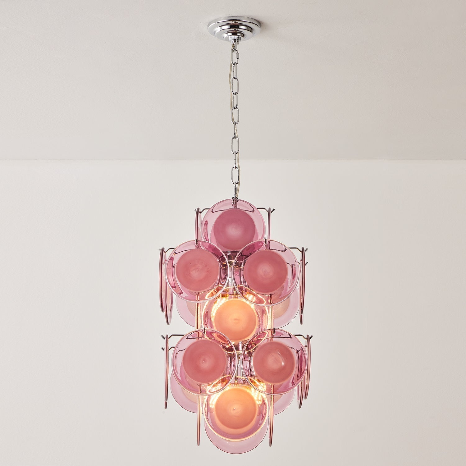 Luniva Lampe Pendante Groupes de Verre Rosé - Neutralighting