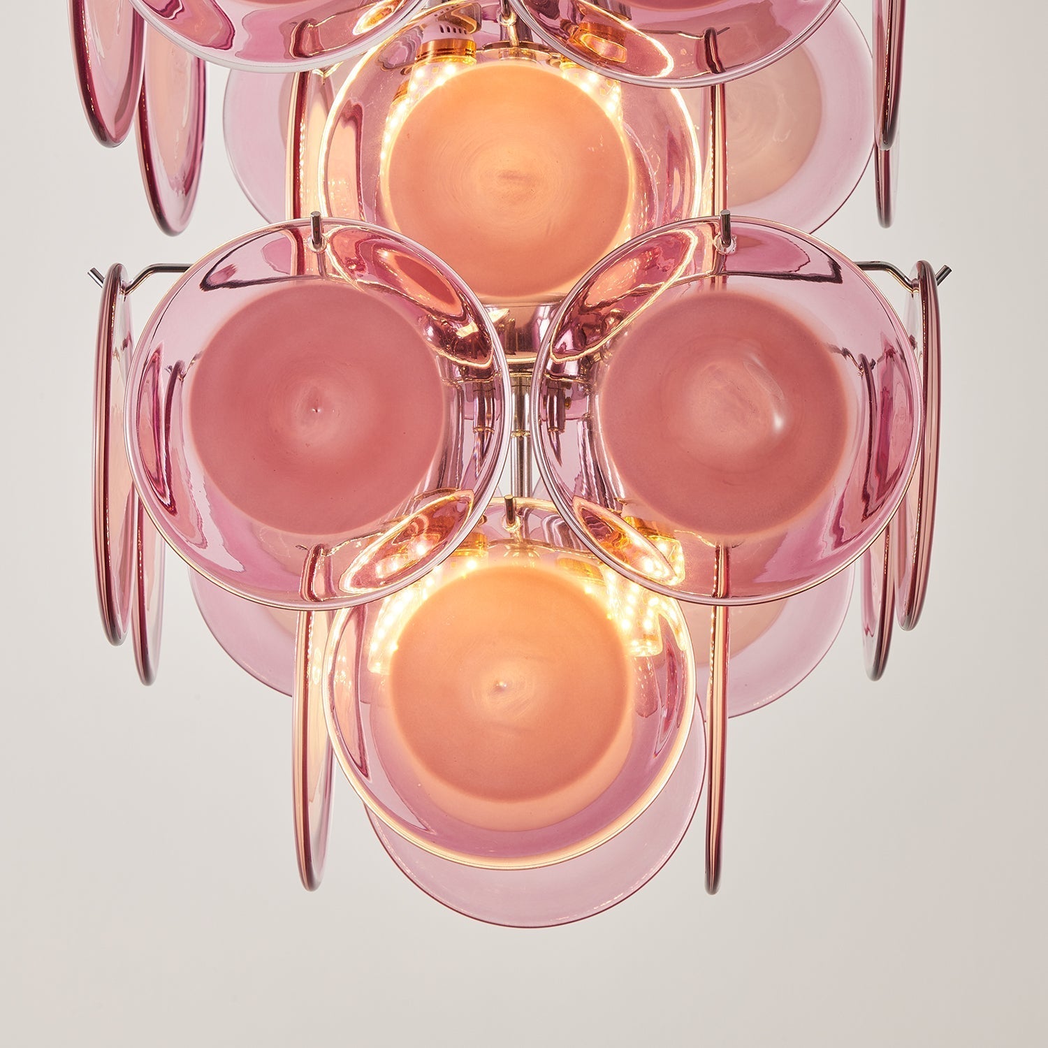 Luniva Lampe Pendante Groupes de Verre Rosé - Neutralighting
