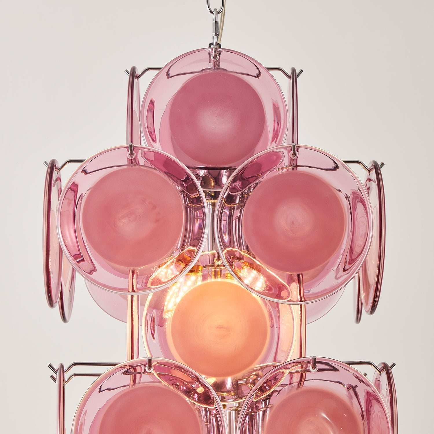 Luniva Lampe Pendante Groupes de Verre Rosé - Neutralighting