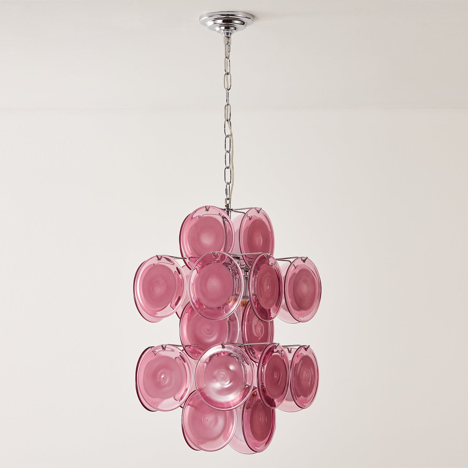 Luniva Lampe Pendante Groupes de Verre Rosé - Neutralighting