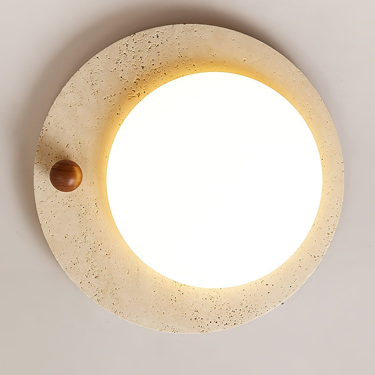 Orbia Lumière de Plafond Circulaire en Travertin - Neutralighting