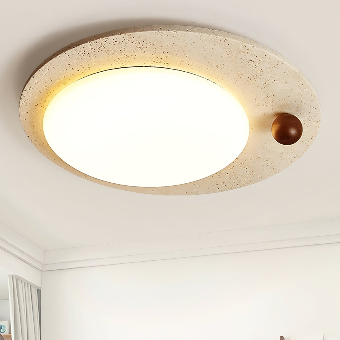 Orbia Lumière de Plafond Circulaire en Travertin - Neutralighting