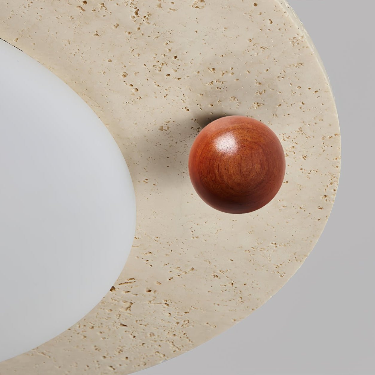 Orbia Lumière de Plafond Circulaire en Travertin - Neutralighting