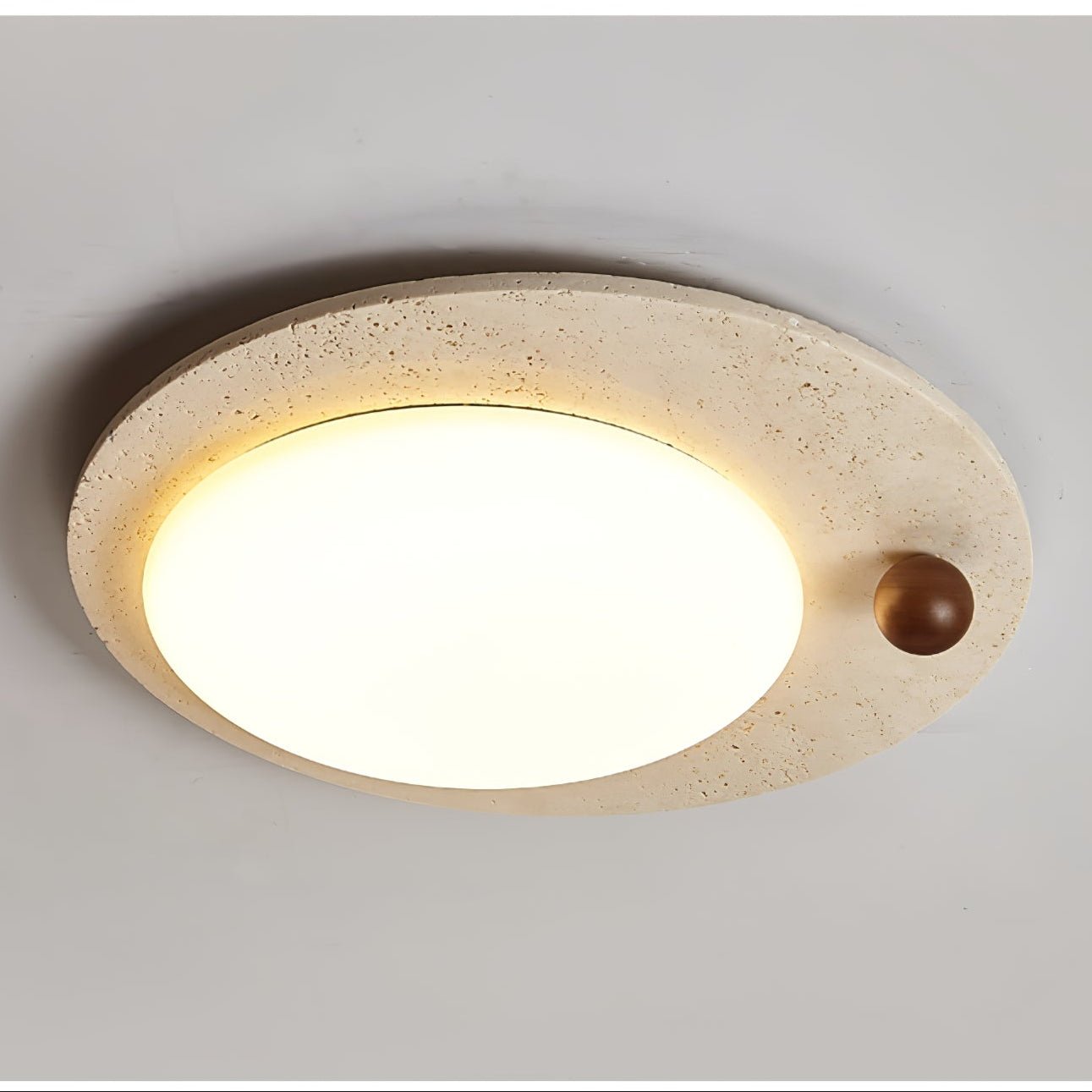 Orbia Lumière de Plafond Circulaire en Travertin - Neutralighting