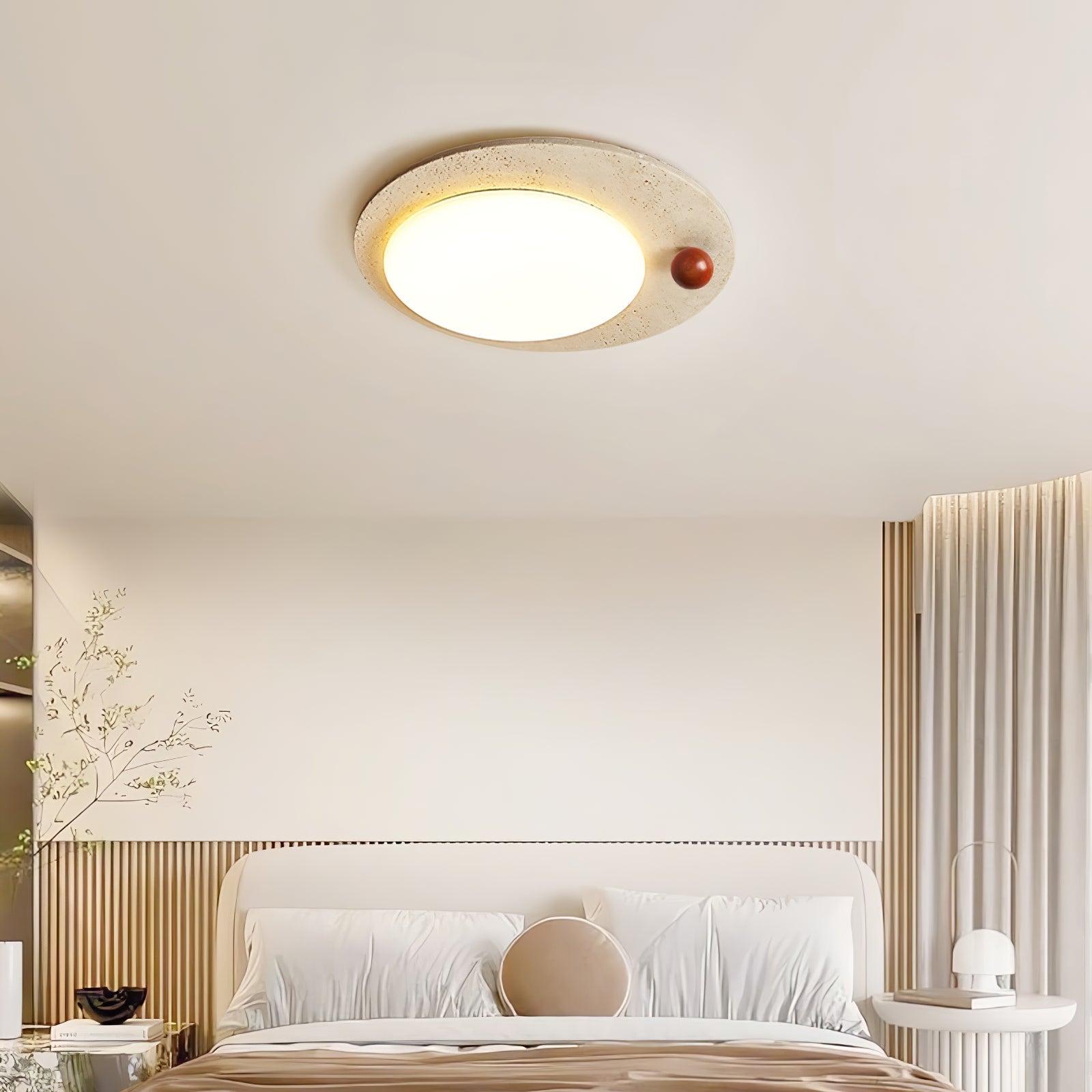 Orbia Lumière de Plafond Circulaire en Travertin - Neutralighting