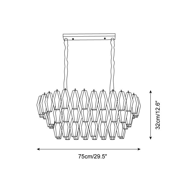 Lunvara Lustre Cascade de Prismes Moderne - Neutralighting