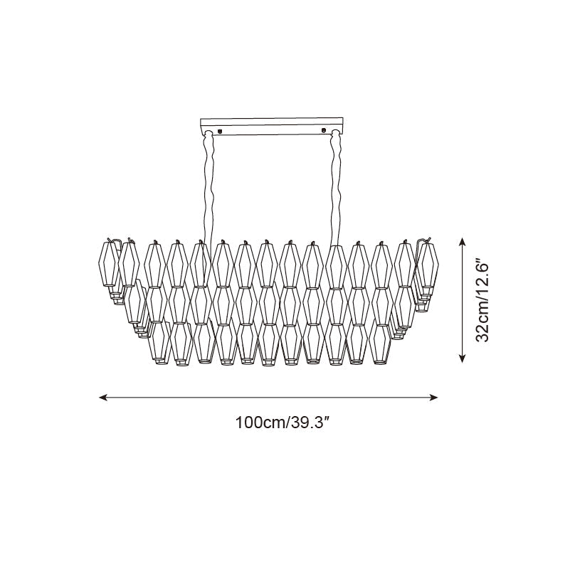 Lunvara Lustre Cascade de Prismes Moderne - Neutralighting