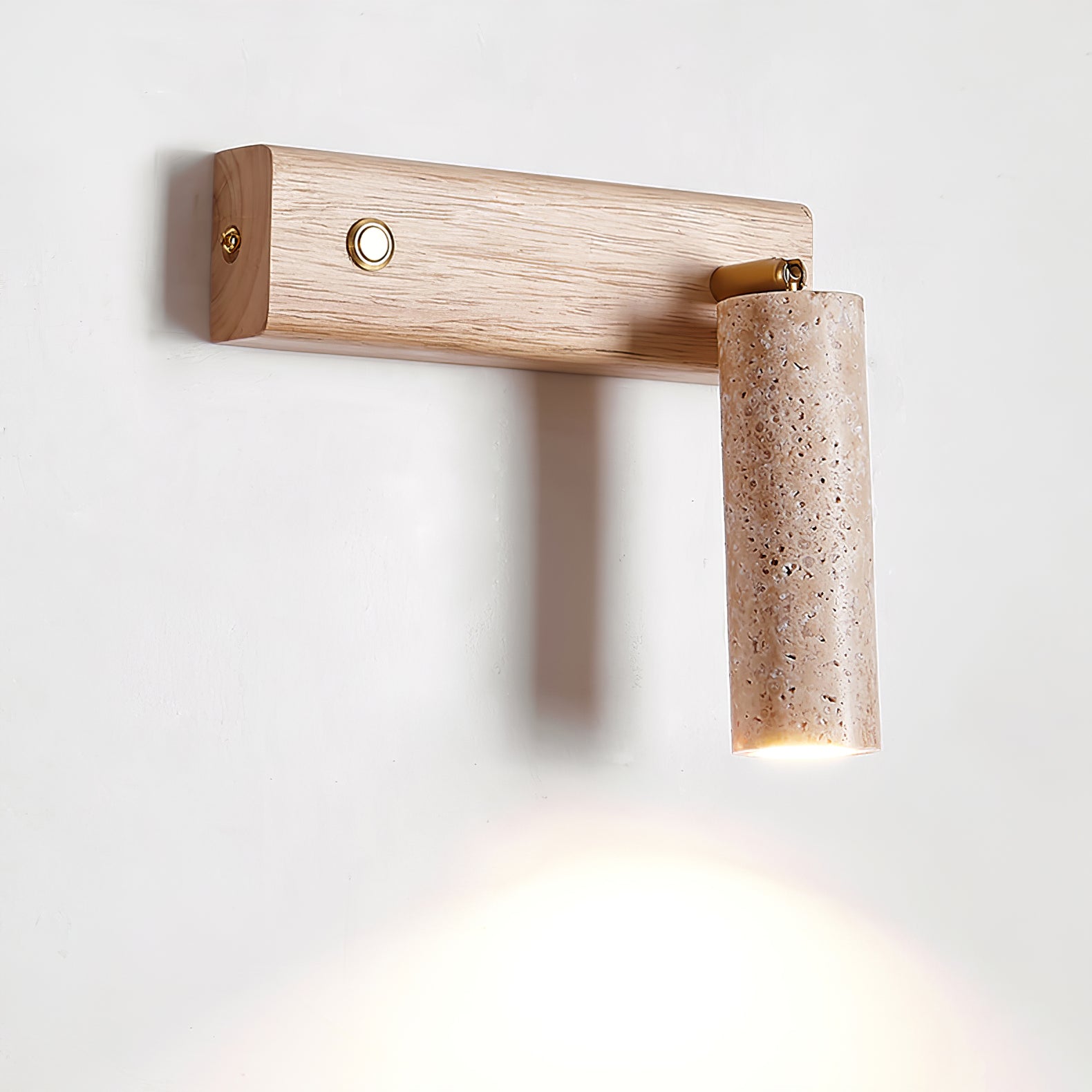 Ornoria Applique Murale Cylindrique en Travertin - Neutralighting