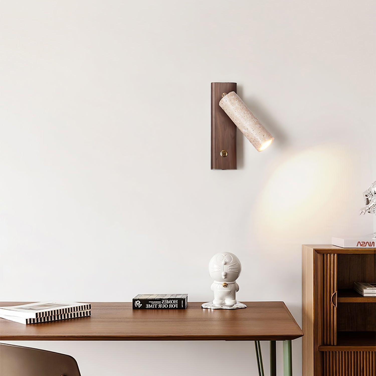 Ornoria Applique Murale Cylindrique en Travertin - Neutralighting
