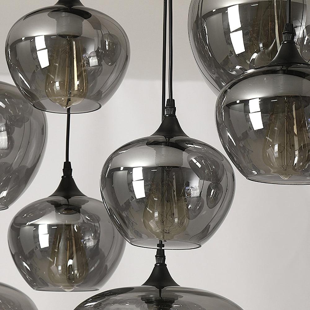June Suspension Luminaire Industriel Verre Gris Fumé - Neutralighting