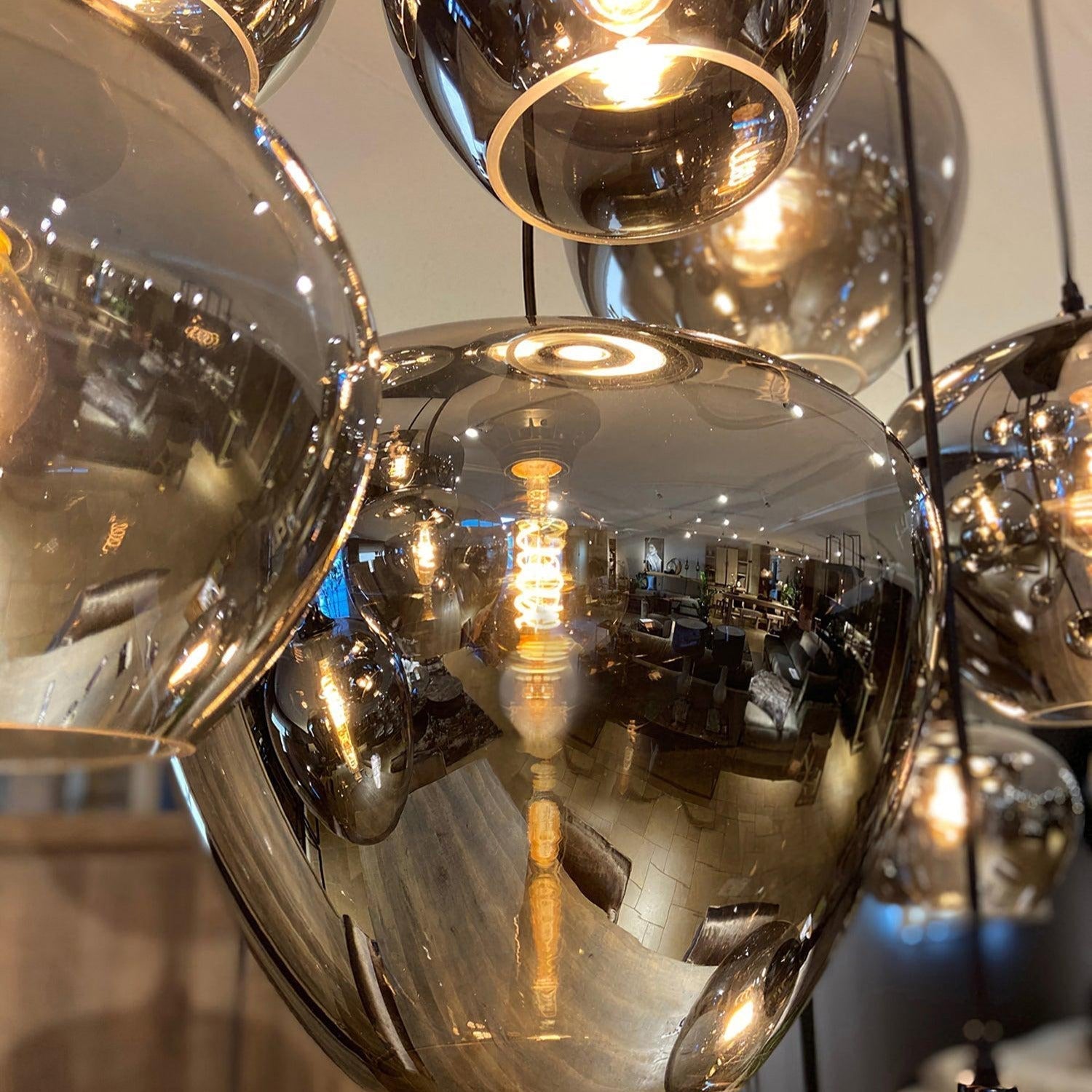 June Suspension Luminaire Industriel Verre Gris Fumé - Neutralighting
