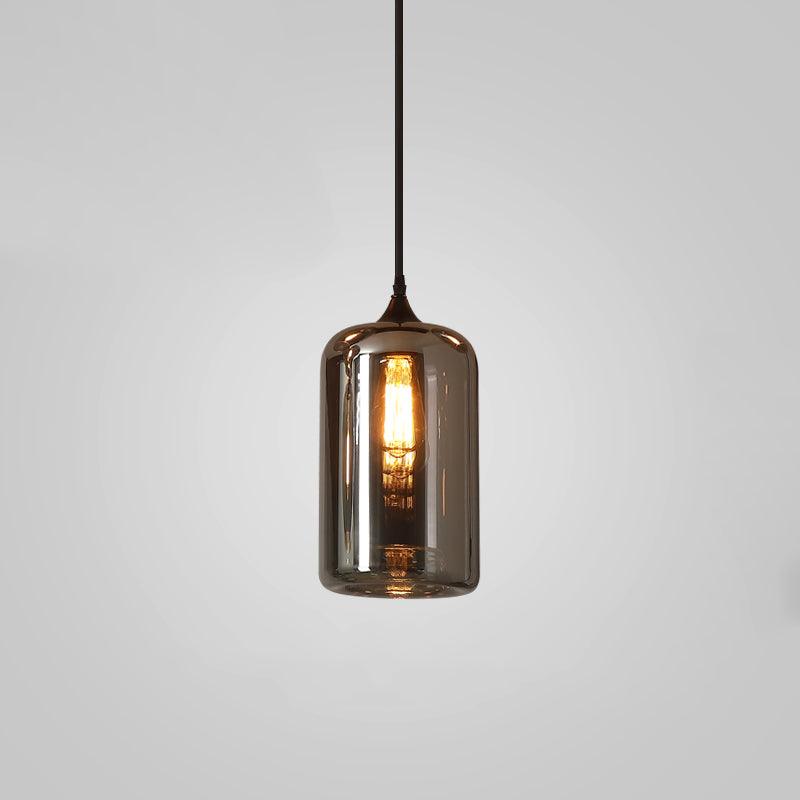 June Suspension Luminaire Industriel Verre Gris Fumé - Neutralighting