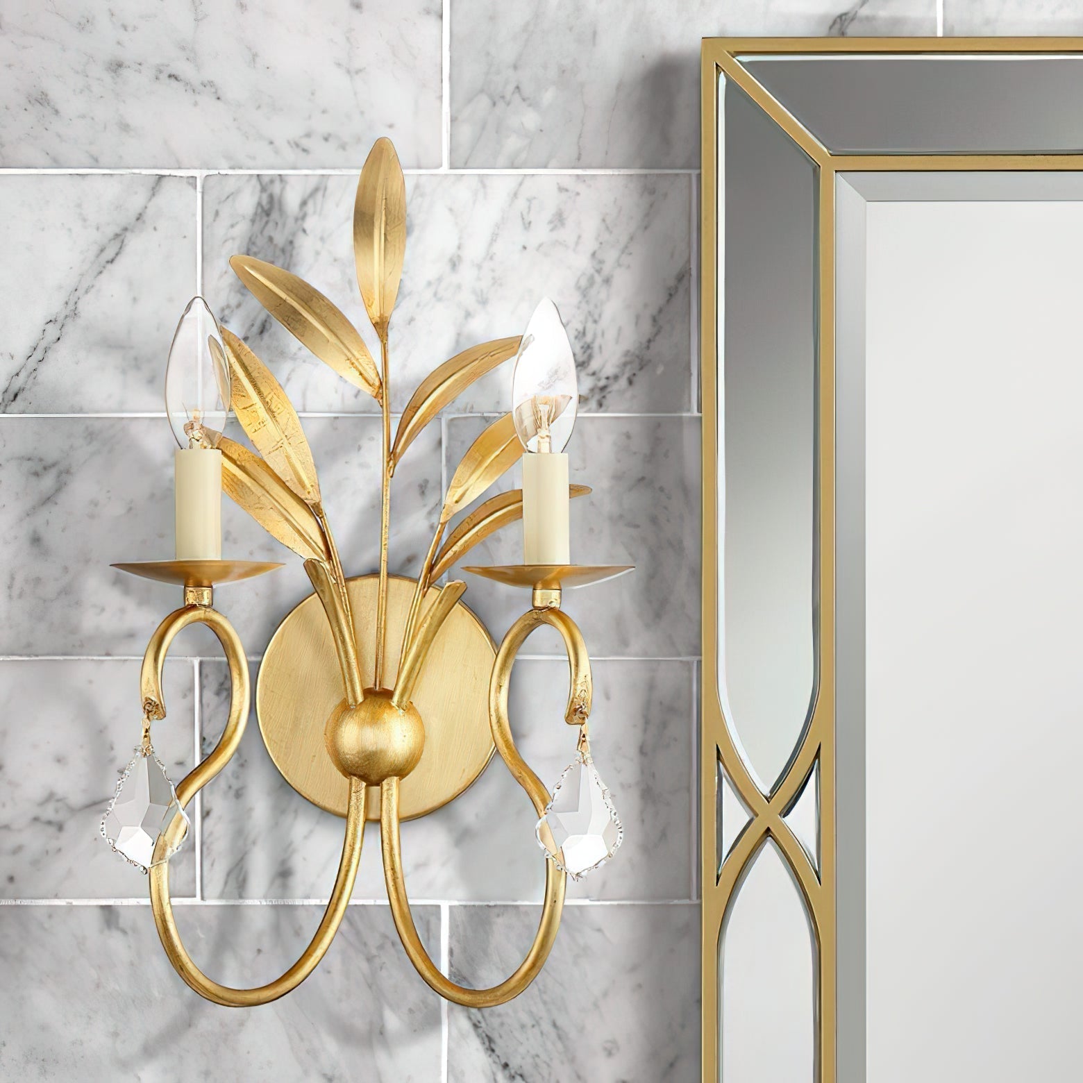 Zerinos Applique Murale Laiton Cristal Créativité Individuelle - Neutralighting