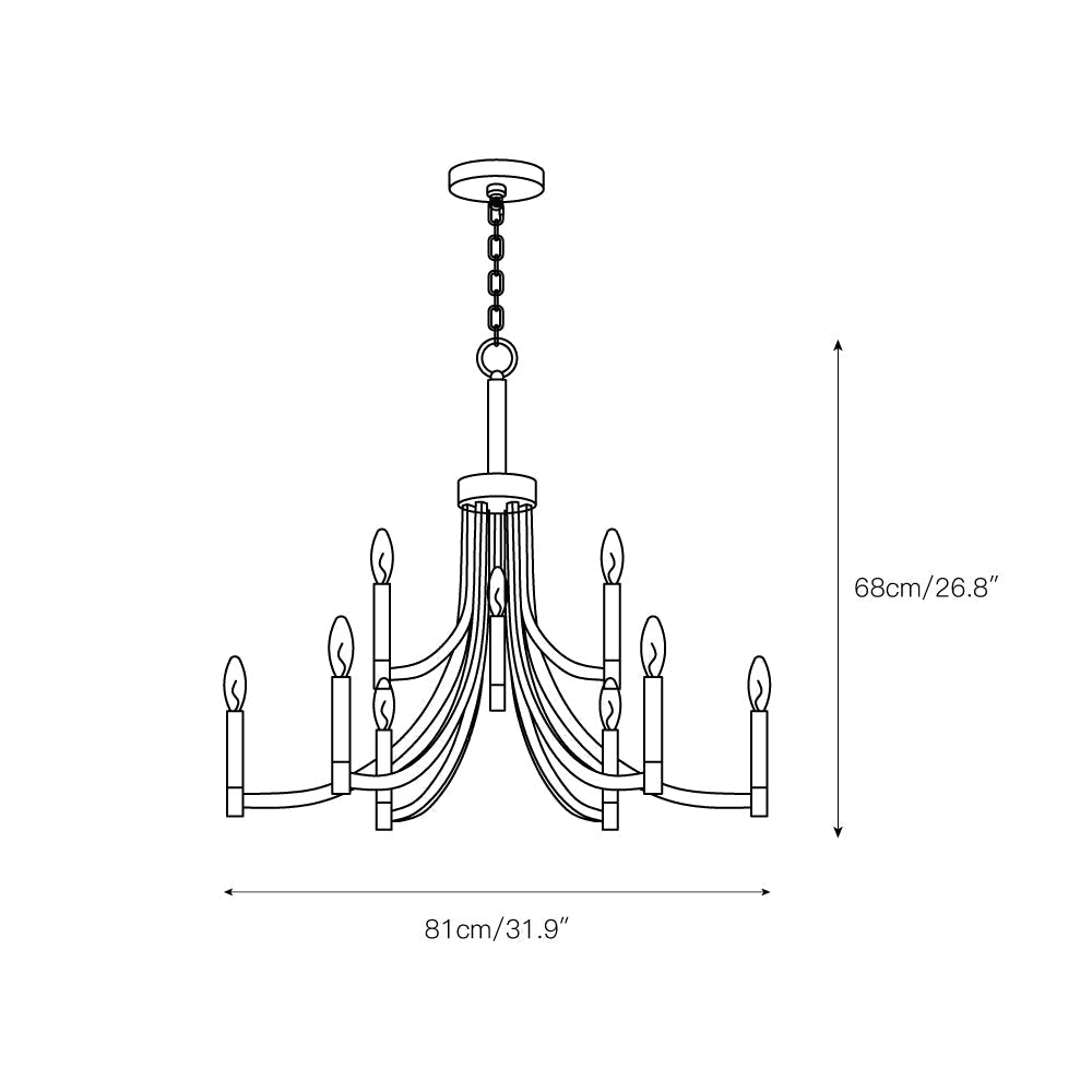 Ceshaora Lustre Laiton Métal Industriel Vintage - Neutralighting