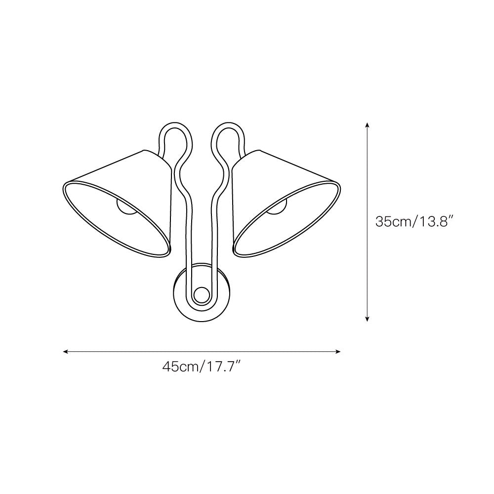 Elthayra Applique Murale Métal Tissu Industriel Vintage - Neutralighting