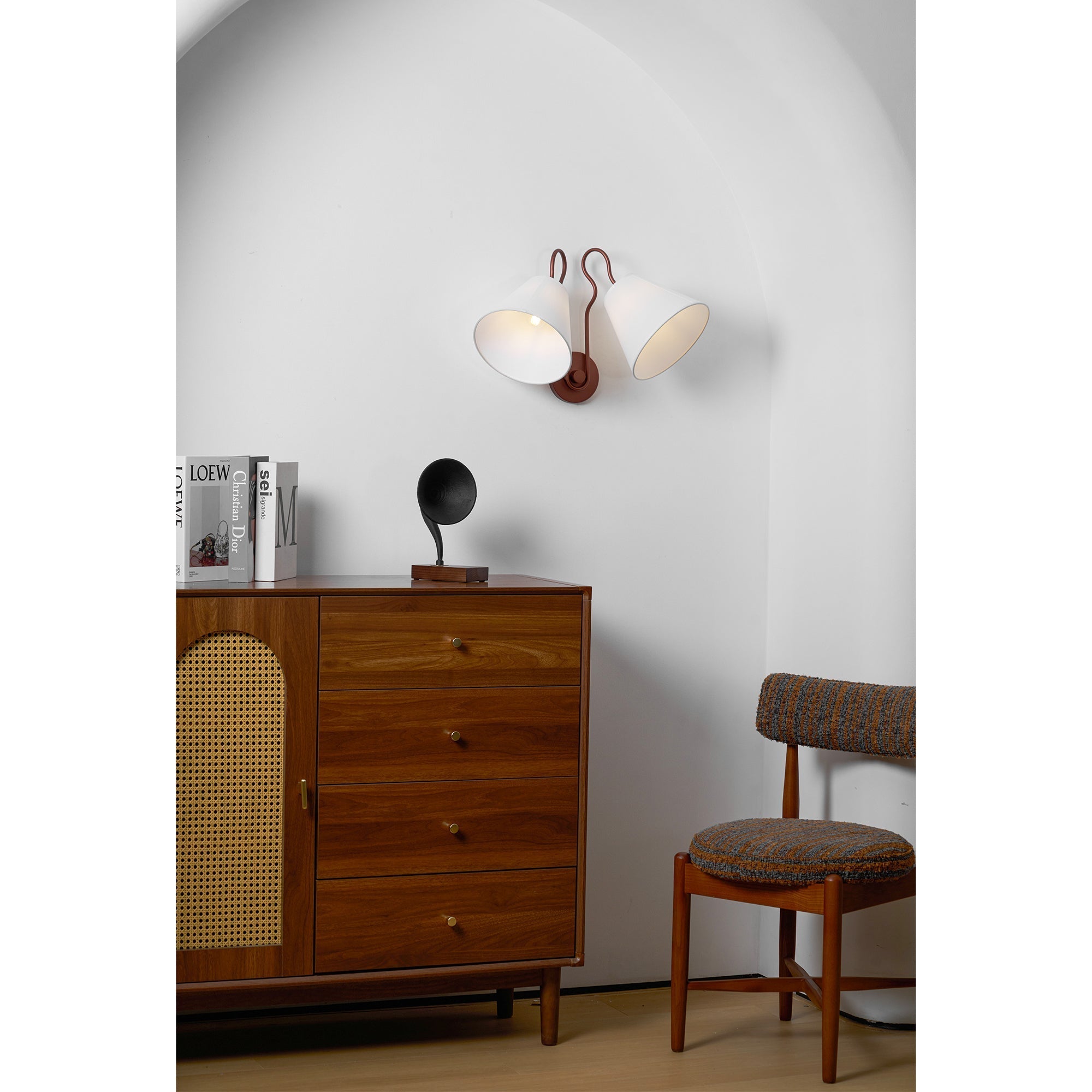 Elthayra Applique Murale Métal Tissu Industriel Vintage - Neutralighting