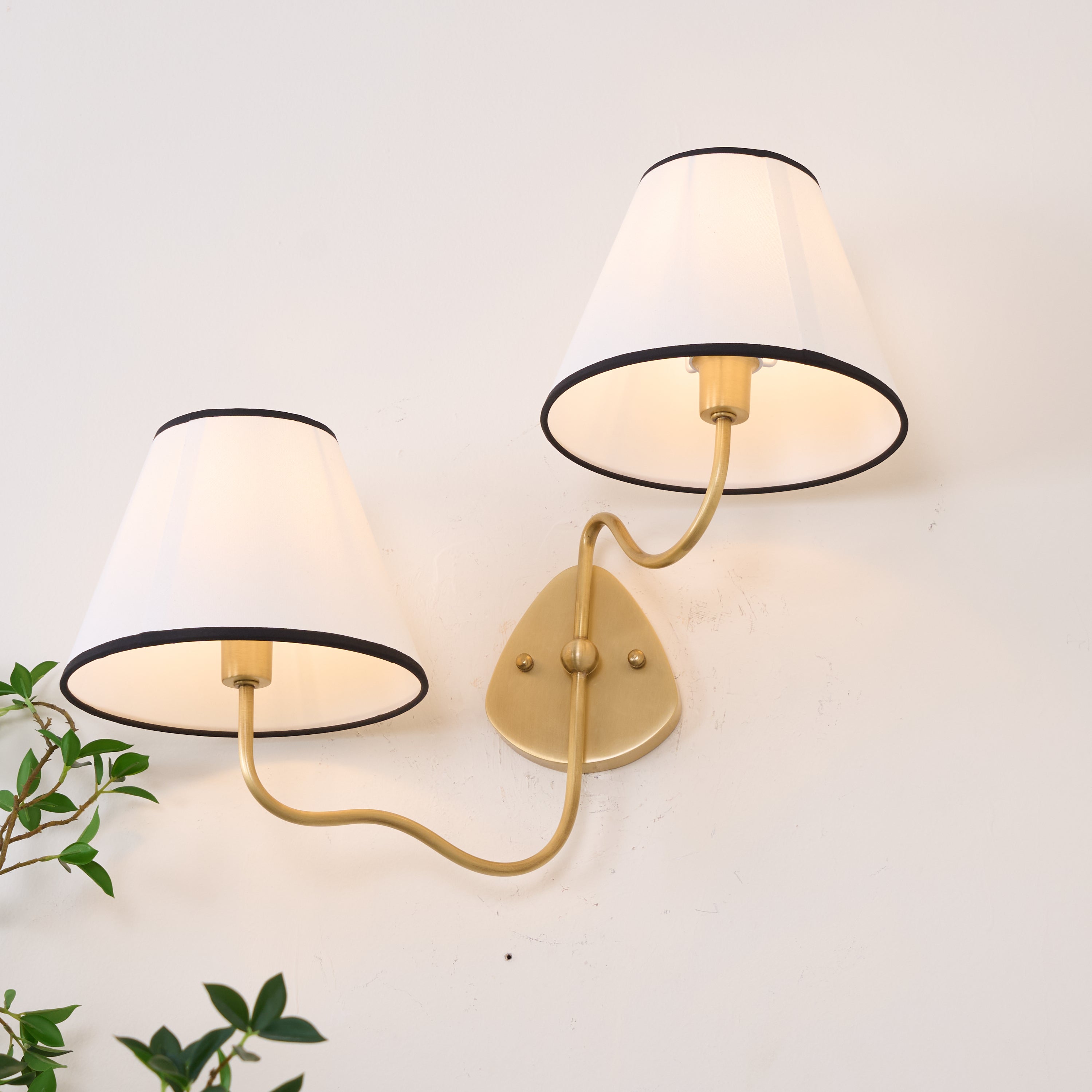 Evynor Applique Murale Laiton Tissu Industriel Vintage - Neutralighting