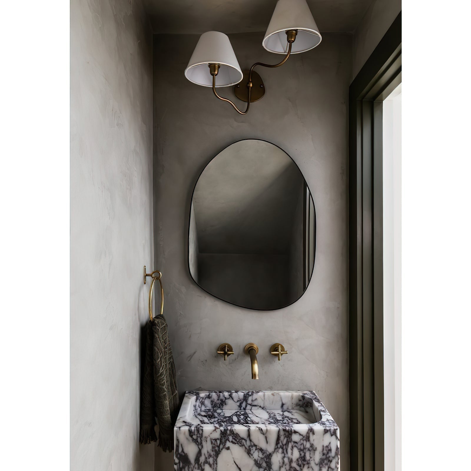 Evynor Applique Murale Laiton Tissu Industriel Vintage - Neutralighting