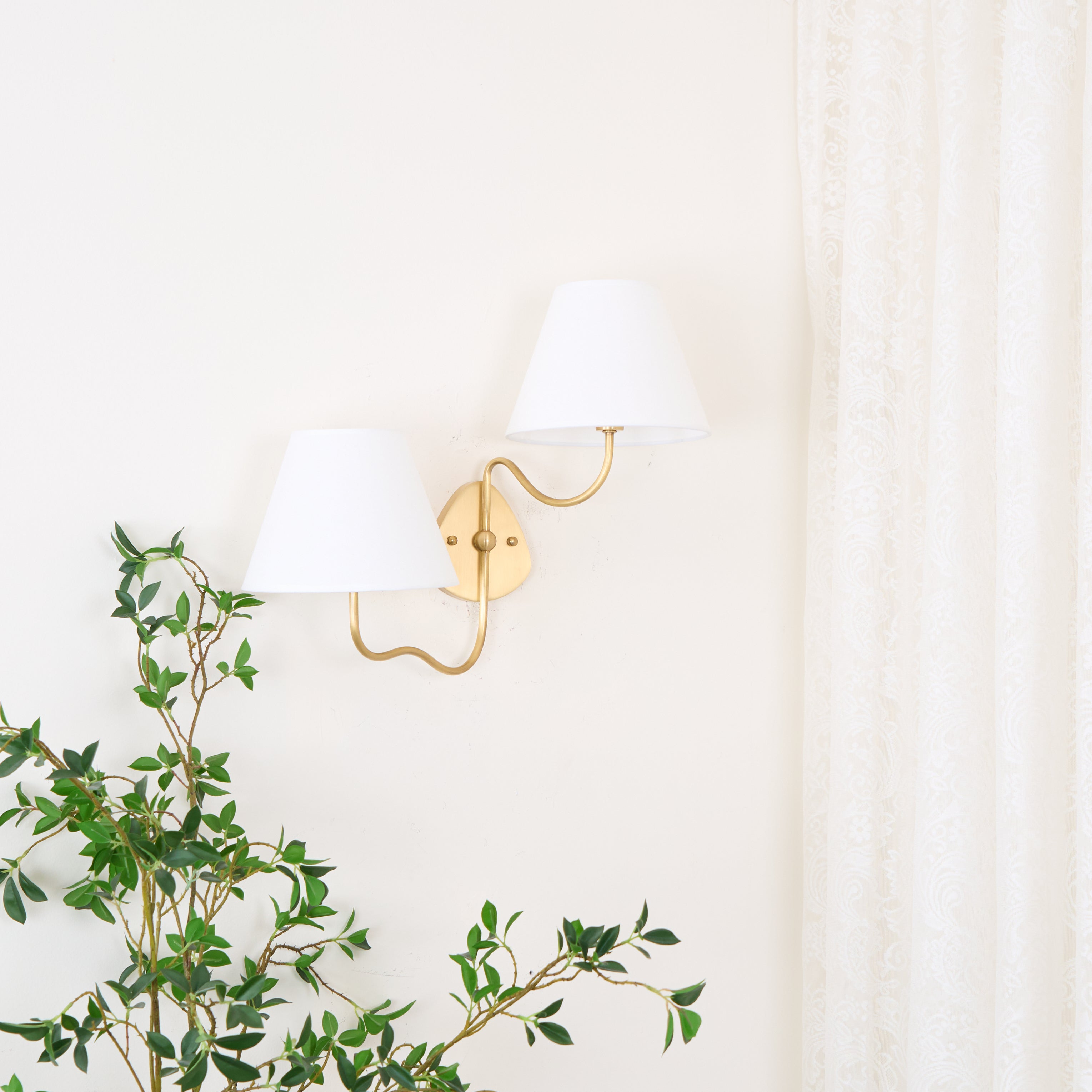 Evynor Applique Murale Laiton Tissu Industriel Vintage - Neutralighting