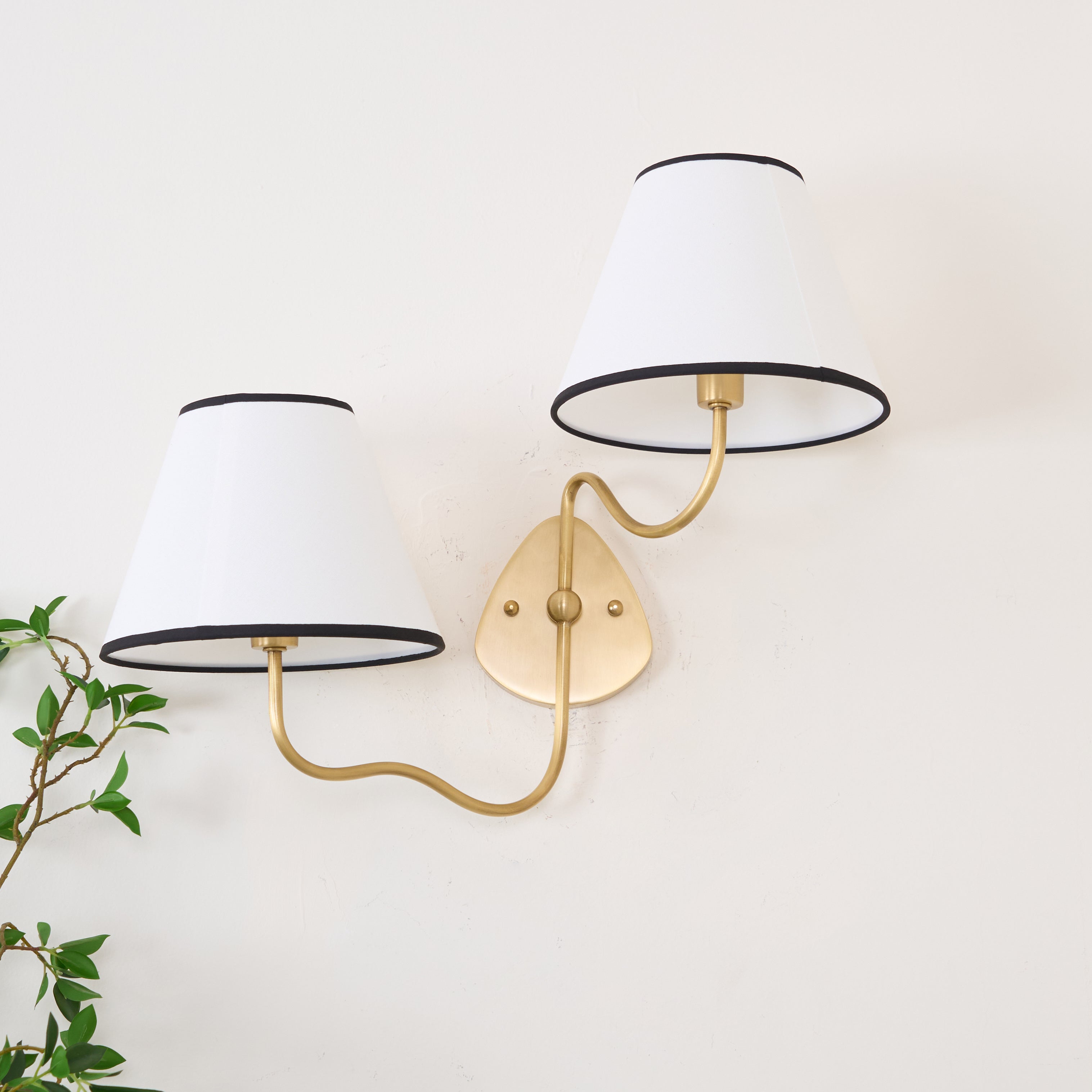 Evynor Applique Murale Laiton Tissu Industriel Vintage - Neutralighting