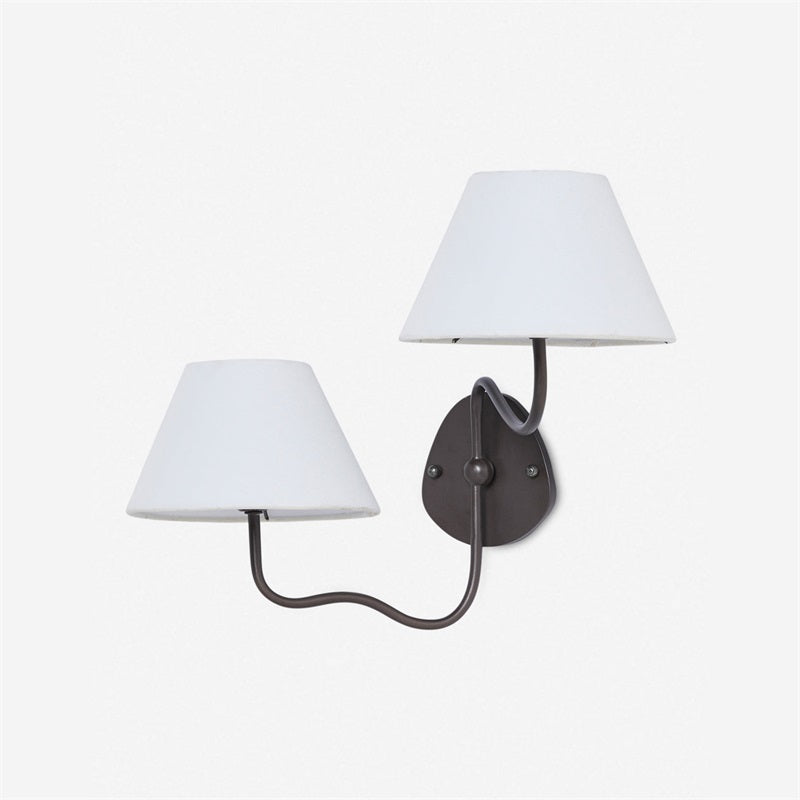 Evynor Applique Murale Laiton Tissu Industriel Vintage - Neutralighting