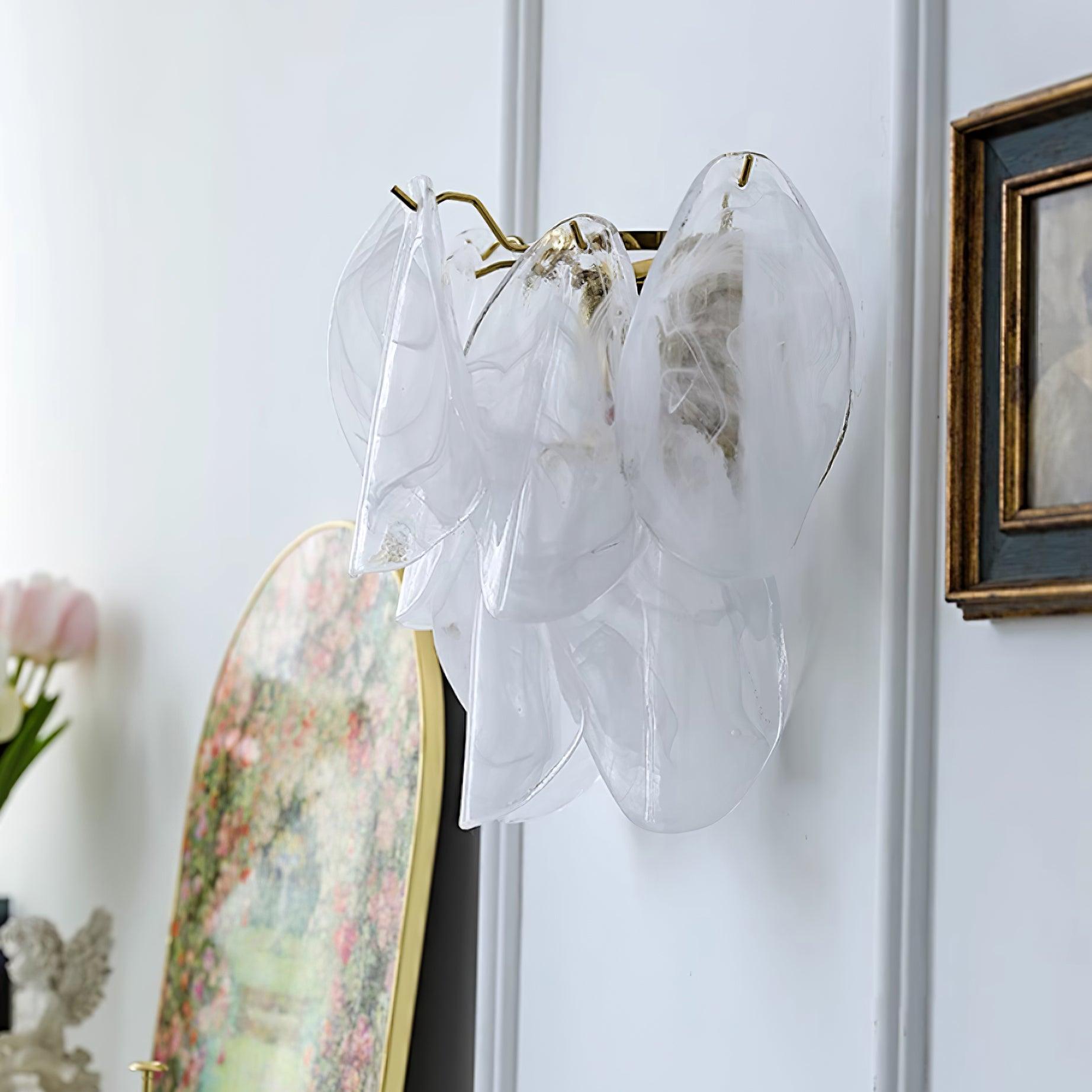 Evelo Lustra Applique Murale Verre Pétale - Neutralighting