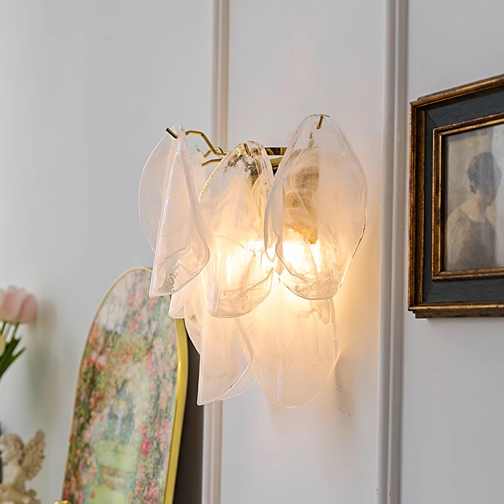 Evelo Lustra Applique Murale Verre Pétale - Neutralighting