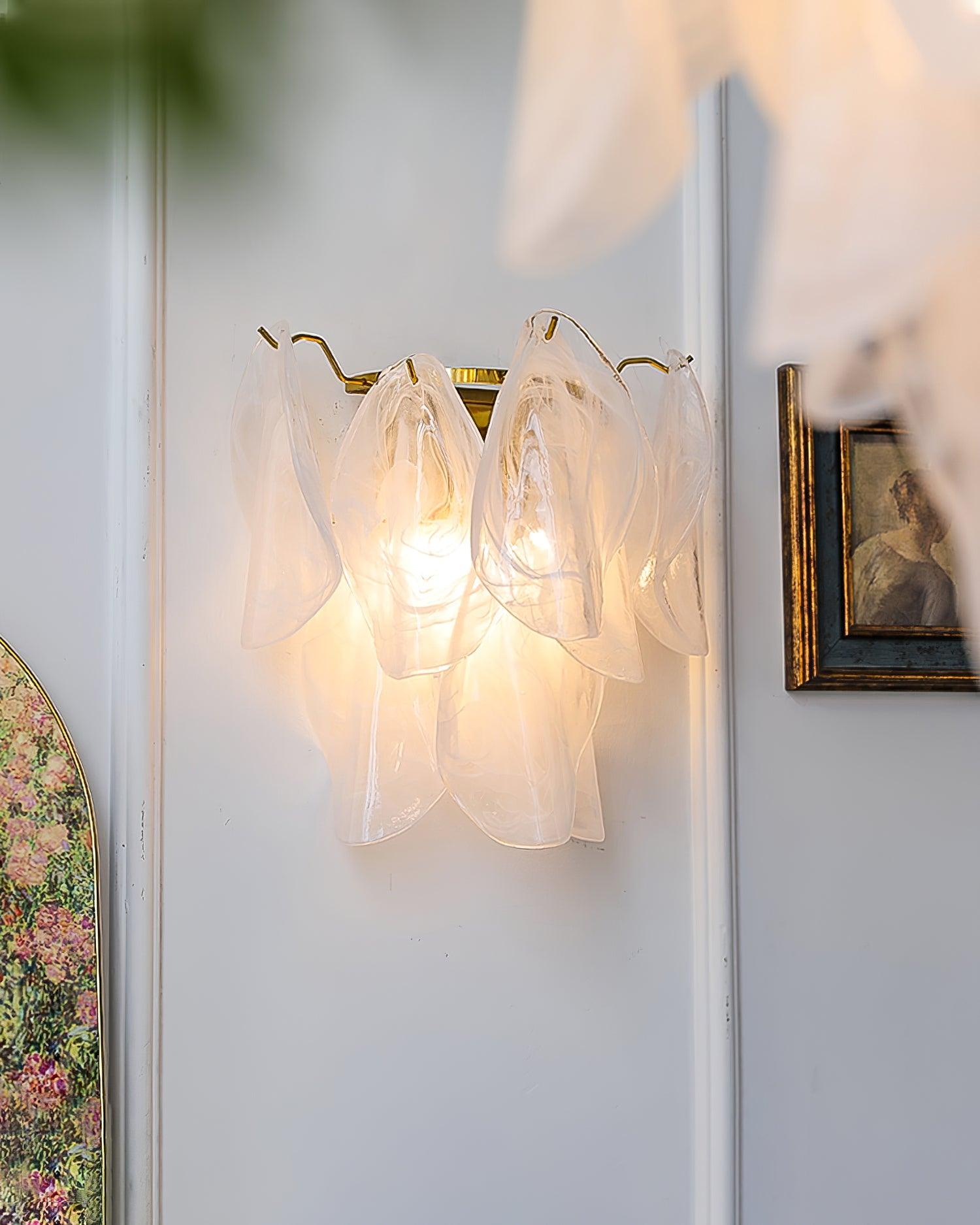 Evelo Lustra Applique Murale Verre Pétale - Neutralighting