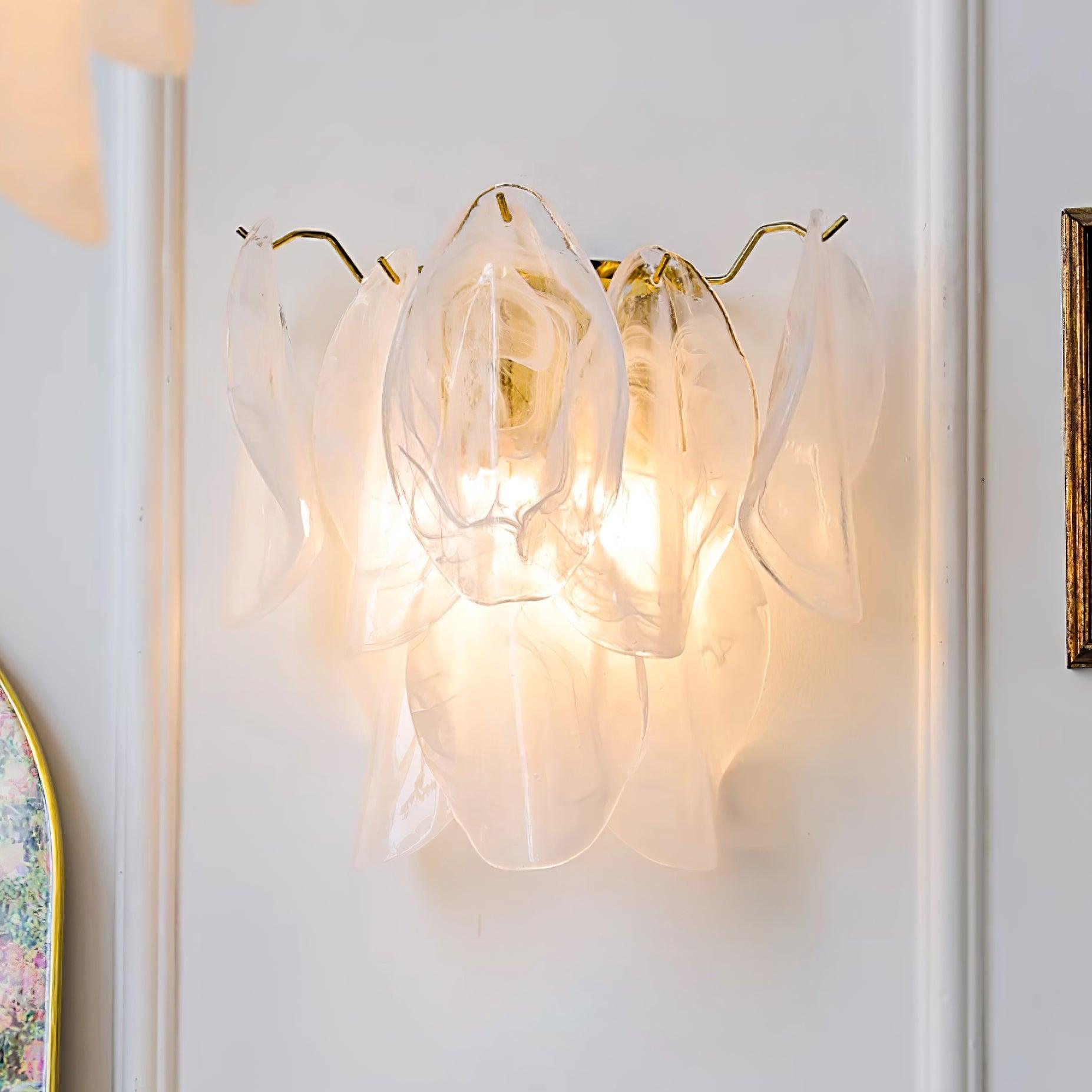 Evelo Lustra Applique Murale Verre Pétale - Neutralighting