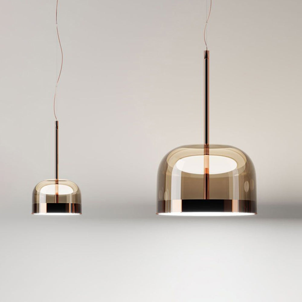 Valentina Suspension Nordique, Métal/Verre, Noir/Or, Salle à Manger - Neutralighting