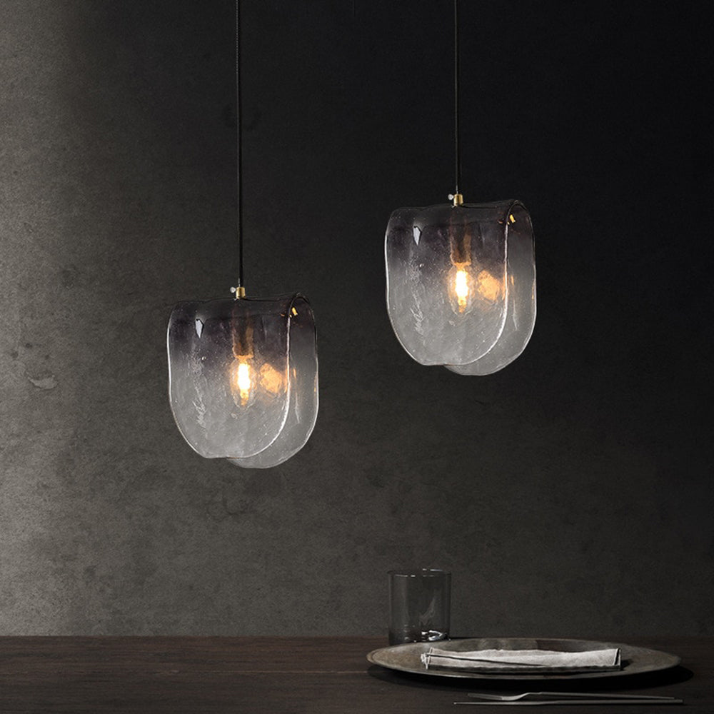 Valentina Suspension Contemporaine Métal/Verre Noir Salon - Neutralighting