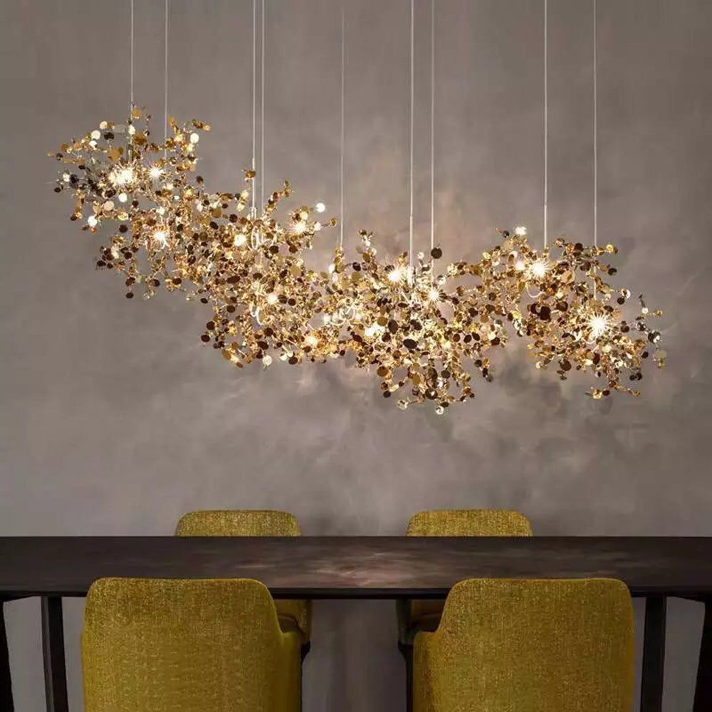 Ovela Suspension Divergence Inhabituelle. Acier Inoxydable. Or/Argent. Salle à Manger/Salon - Neutralighting