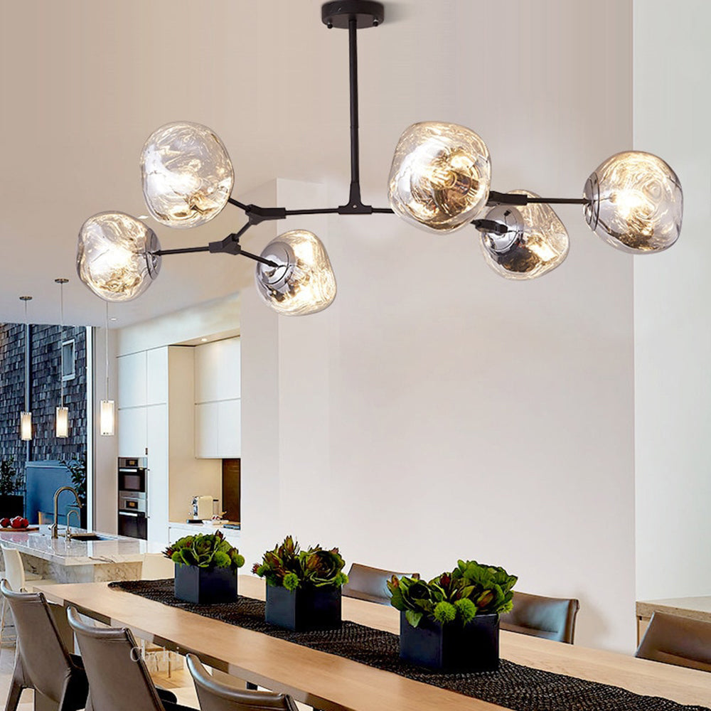 Valentina Suspension Globe Inhabituelle, Métal/Acrylique, Doré Rosé/Or/Chromé, Salon/Salle à Manger - Neutralighting