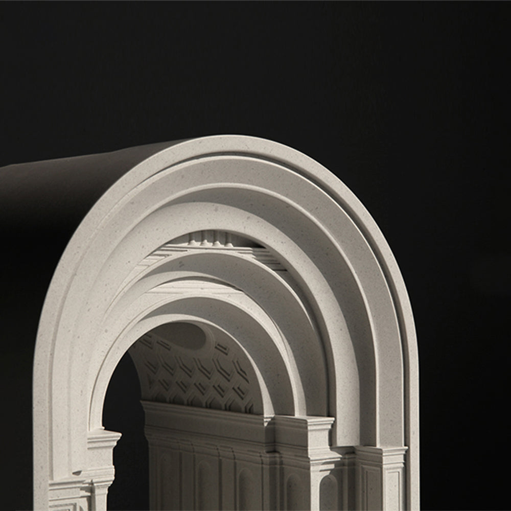 Ray Lampe de Table Dôme Art Deco, Plâtre, Blanc, Chambre/Salon - Neutralighting