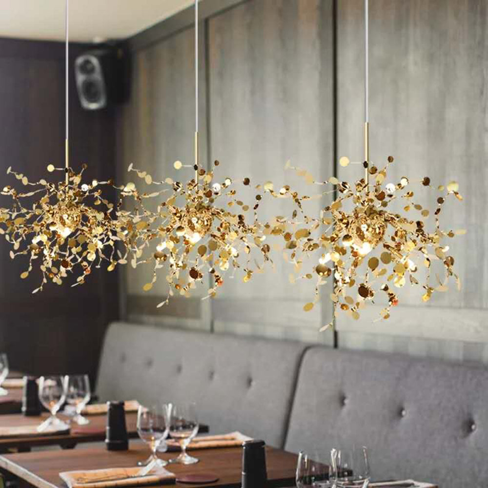 Ovela Suspension Divergence Inhabituelle. Acier Inoxydable. Or/Argent. Salle à Manger/Salon - Neutralighting