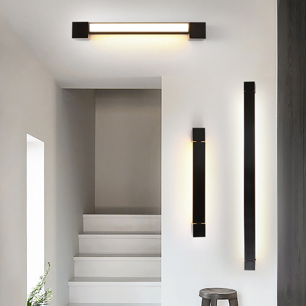 Ray Applique Murale Orientable à 350 Degrés Linéaire Moderne, Métal/Acrylique, Noir, Salon/Cuisine - Neutralighting