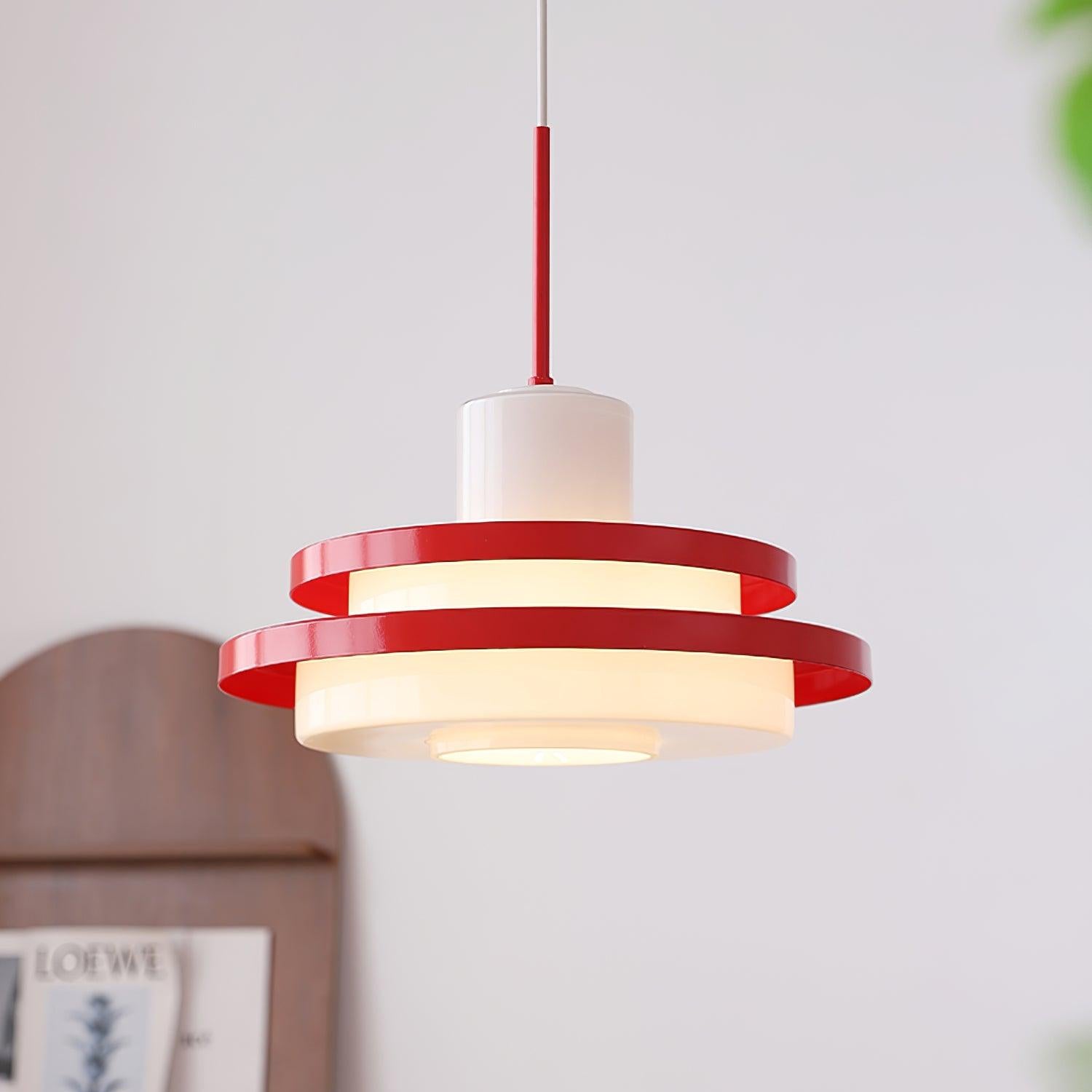 Eviso Lustra Lampe Suspendue Rouge Blanche - Neutralighting