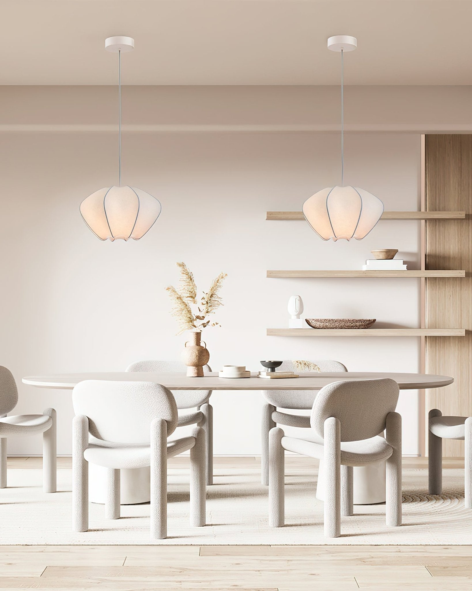 Petalat Suspension Élégante en Soie - Neutralighting