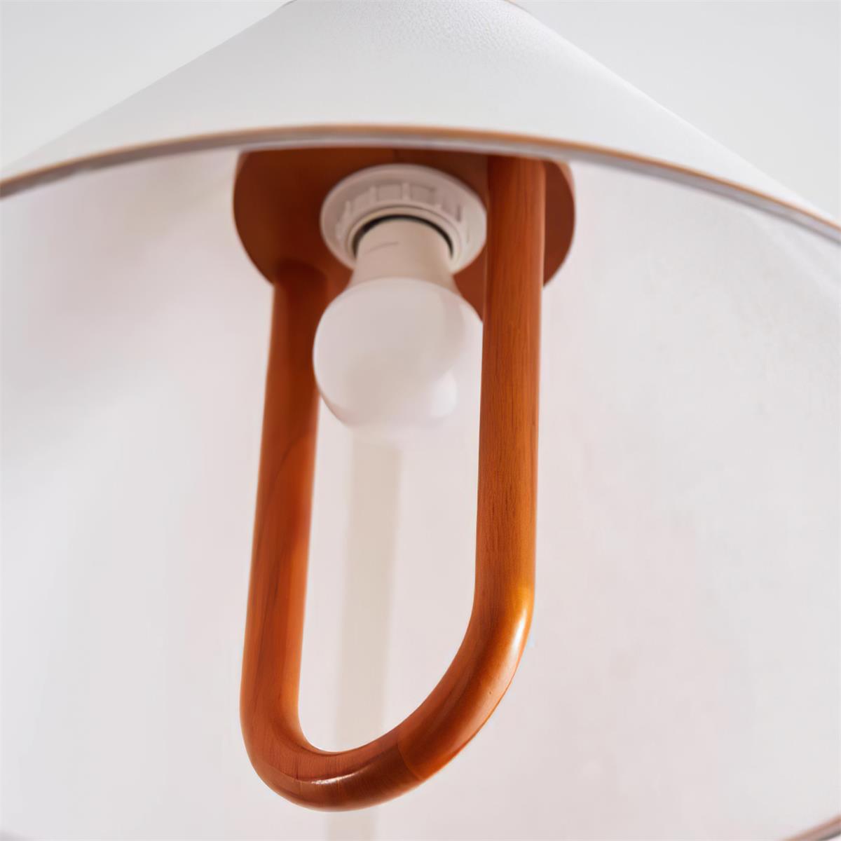 Makoto Suspension Lampe Tissu Cone Bois Réglable - Neutralighting