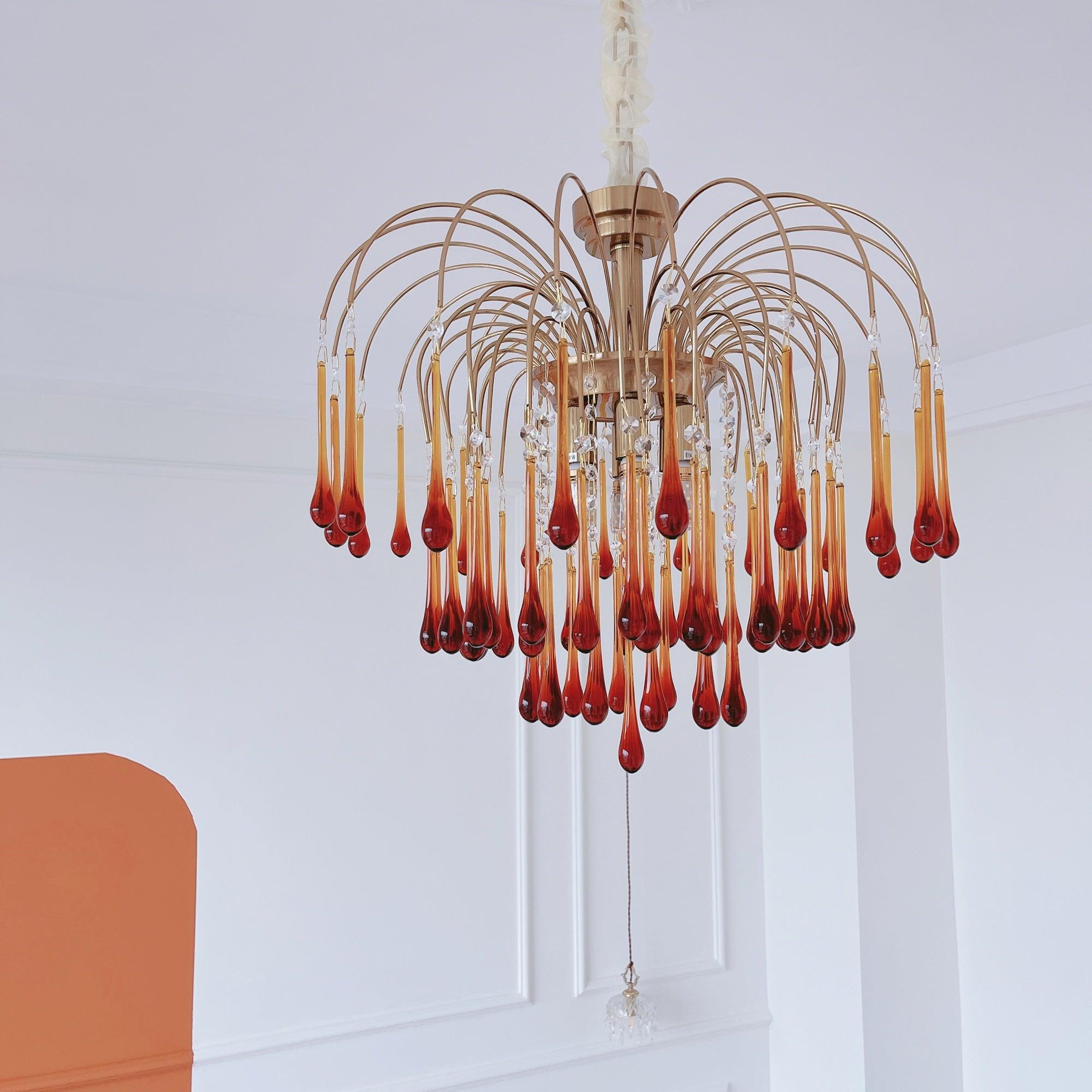 Lustra Chandelier Bras Dorés et Cristal - Neutralighting