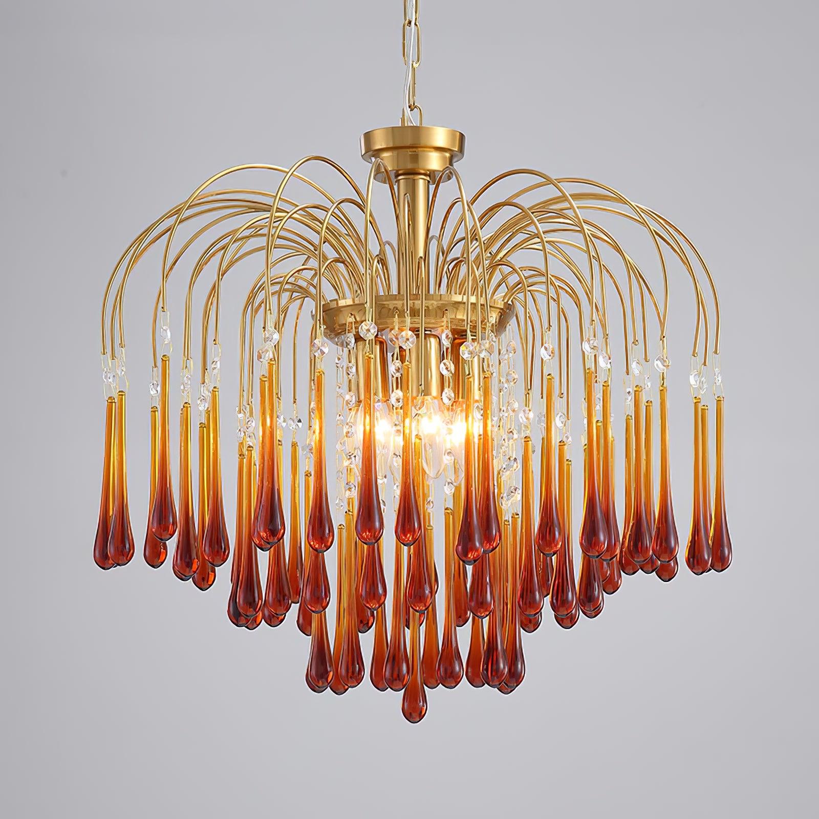 Lustra Chandelier Bras Dorés et Cristal - Neutralighting