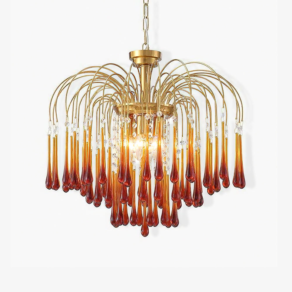 Lustra Chandelier Bras Dorés et Cristal - Neutralighting