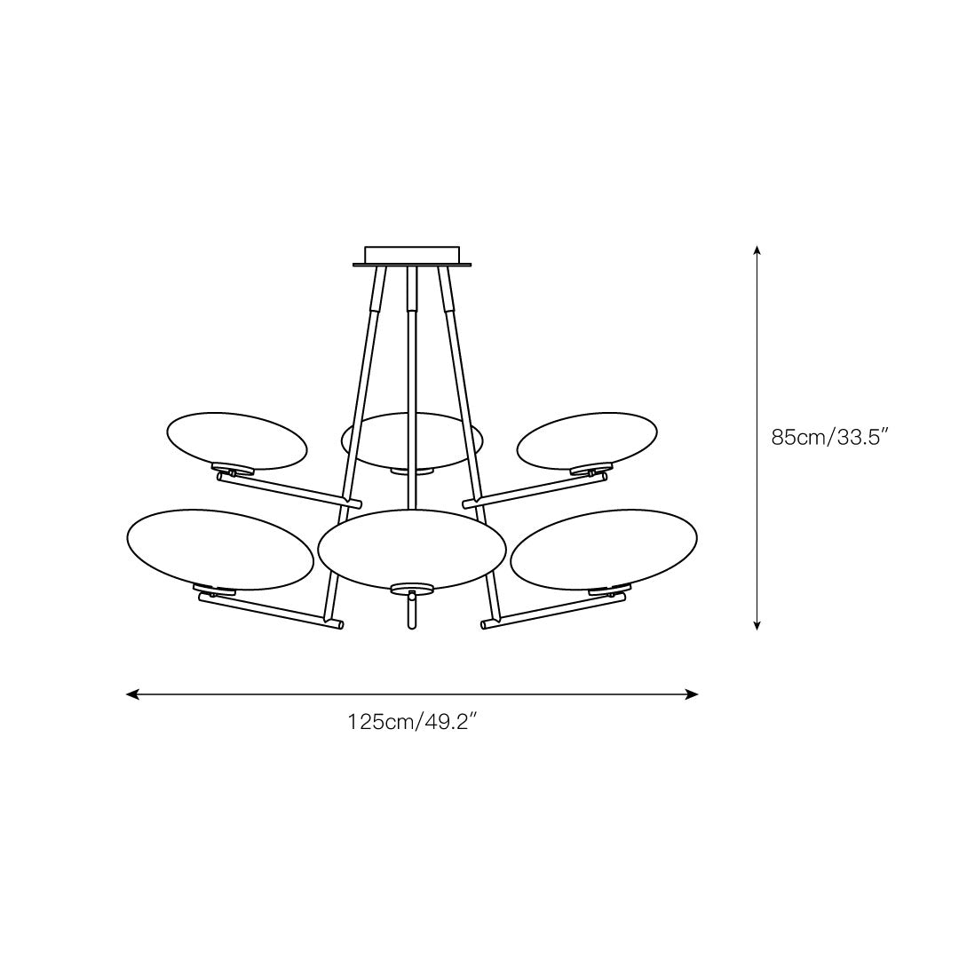 Umirarae Lampe de Plafond en Laiton et Verre Créativité Individuelle - Neutralighting