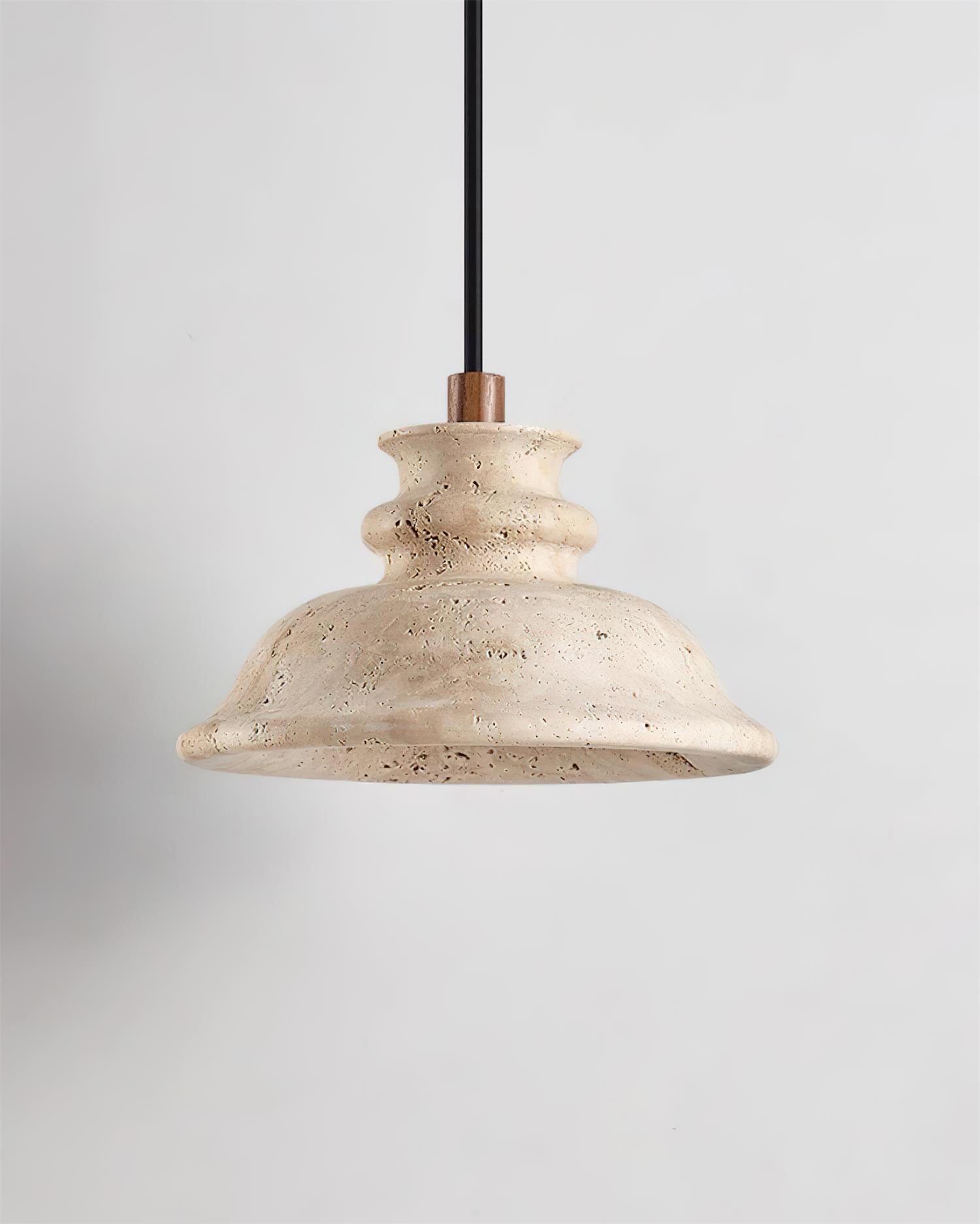 Ritta Lampe Pendante Abat-jour Travertin Sculpté - Neutralighting