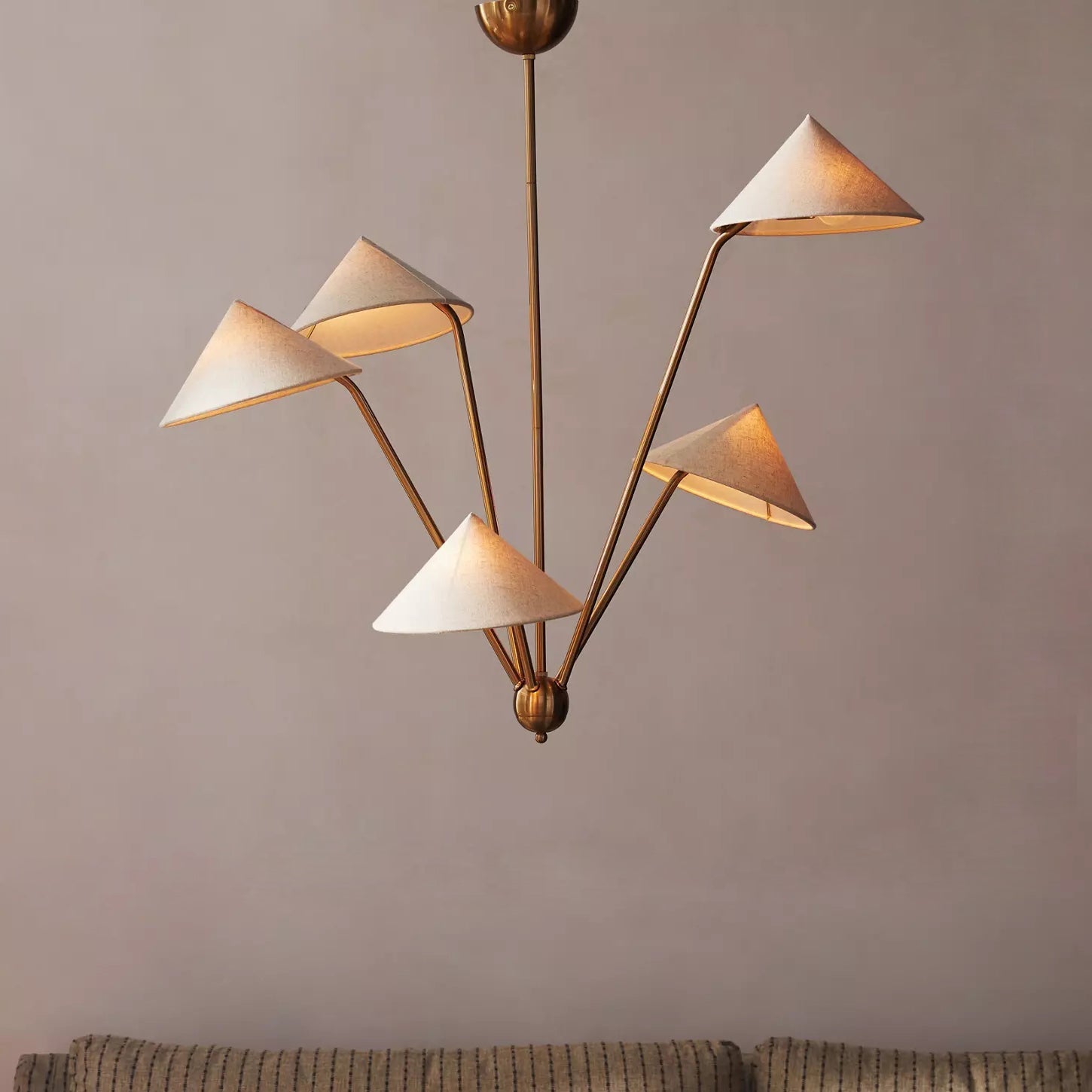 Avlorisra Lustre Laiton Tissu Industriel Vintage - Neutralighting