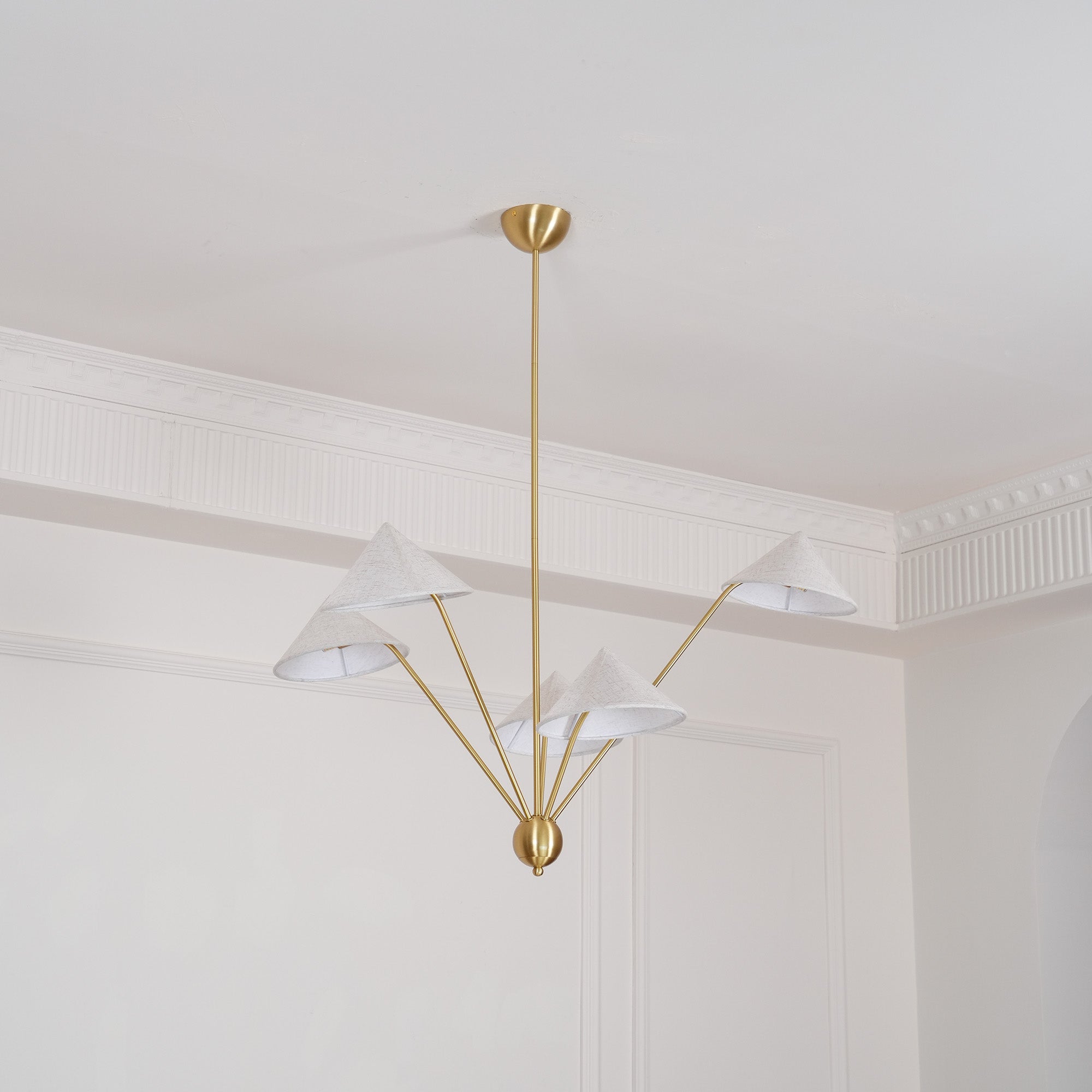Avlorisra Lustre Laiton Tissu Industriel Vintage - Neutralighting