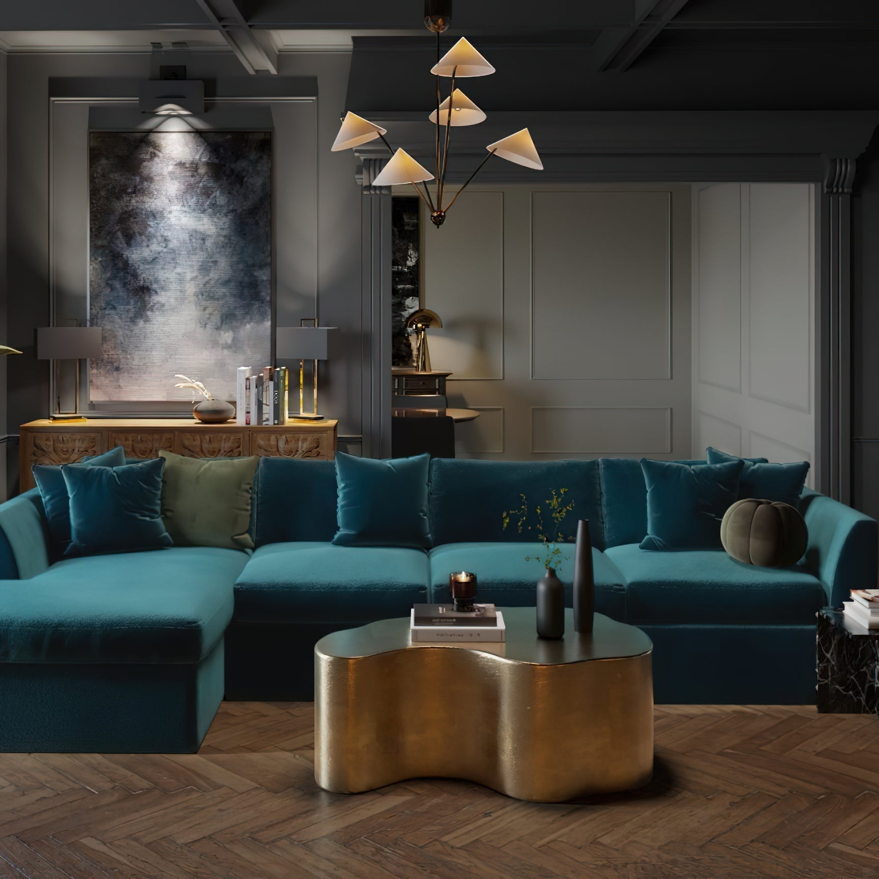Avlorisra Lustre Laiton Tissu Industriel Vintage - Neutralighting