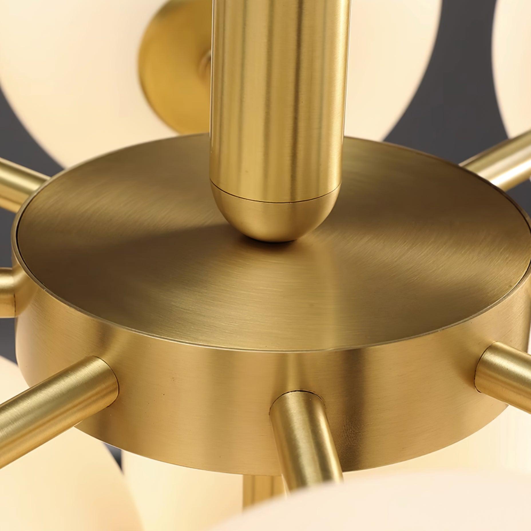 Lustre Globe en Verre Cluster Cadre en Laiton Moderne Minimaliste pour Maison - Neutralighting