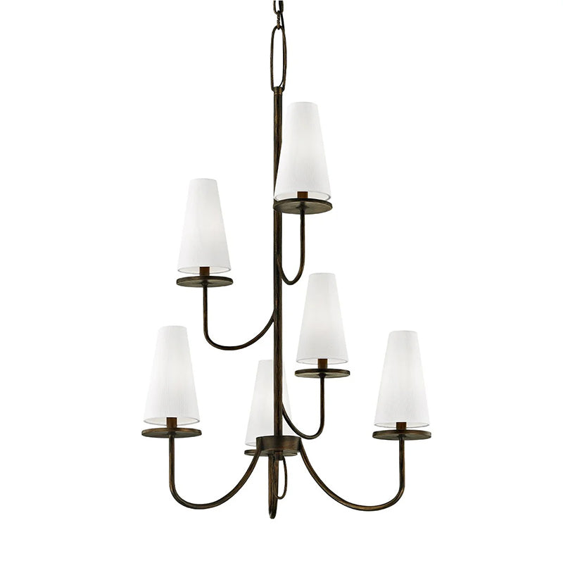 Curaeara Lustre Laiton Tissu Industriel Vintage - Neutralighting